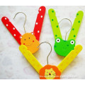 Colorful Cartoon Painted Wooden Hangers for Boutiques